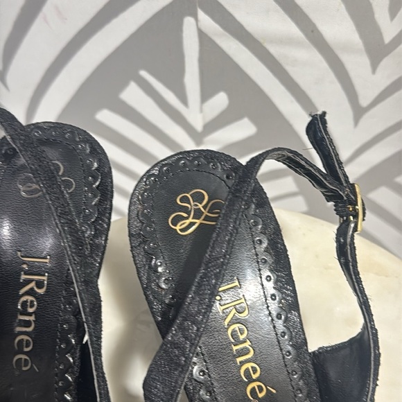 J.Renee Women's Black Slingback Heels - Picture 8 of 11